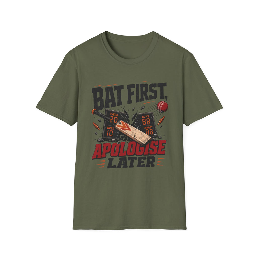 Bat First Apologise Later Alt T-Shirt
