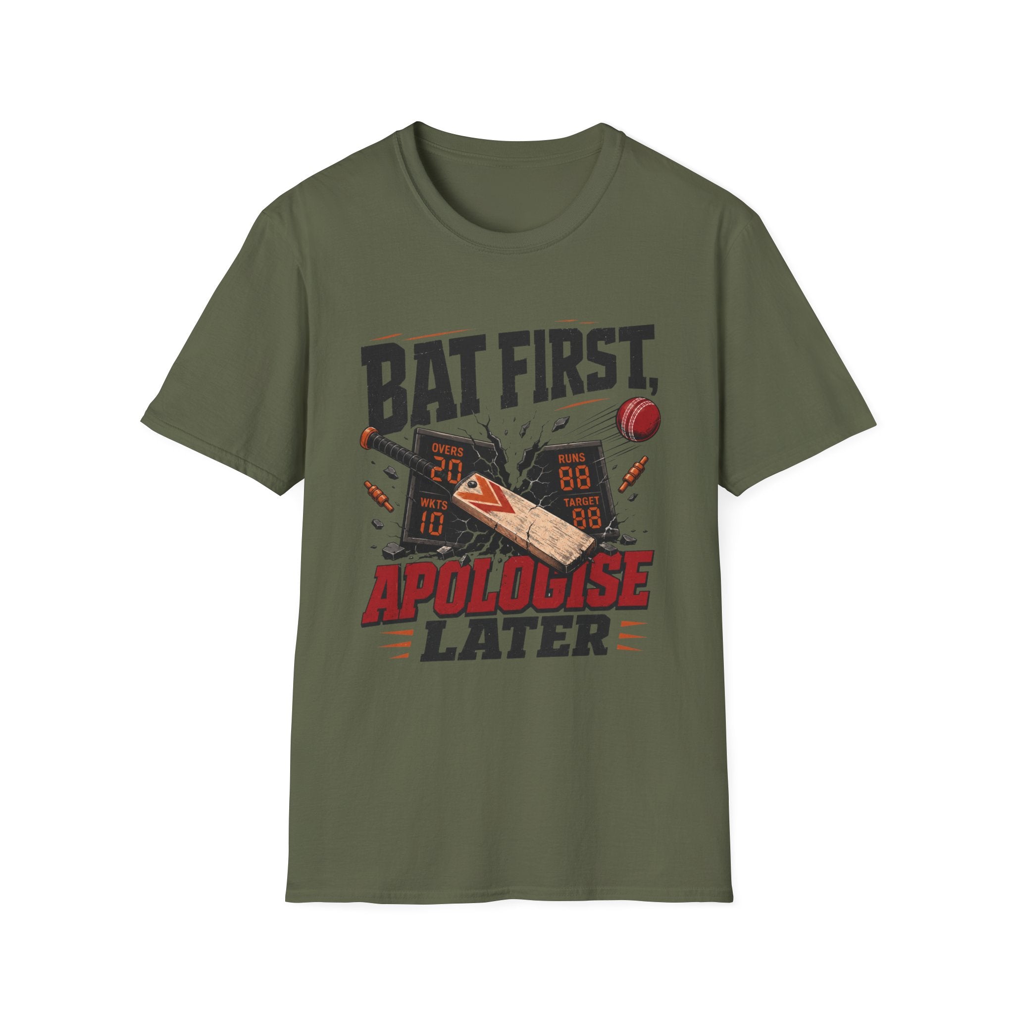 Bat First Apologise Later Alt T-Shirt
