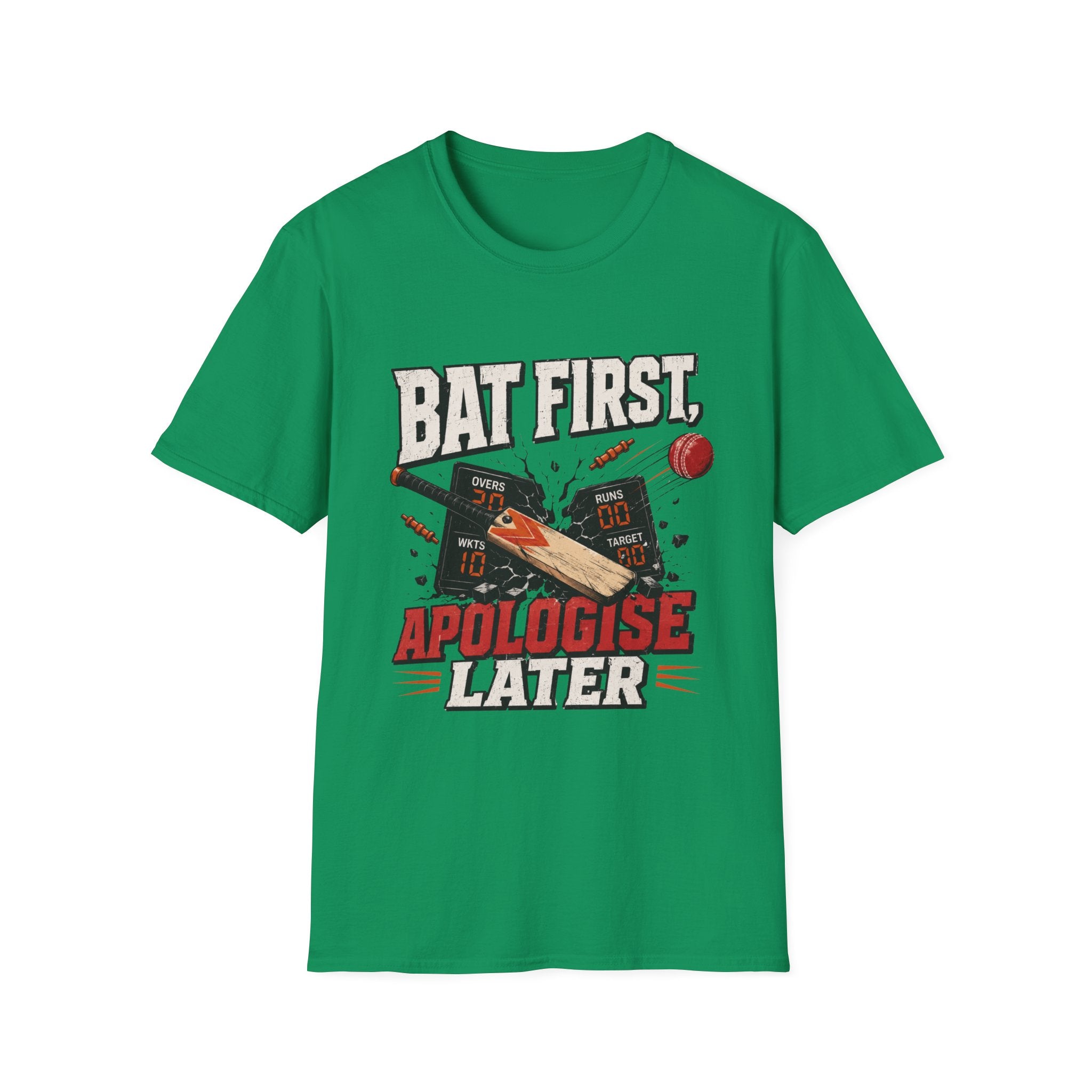 Bat First Apologise Later T-Shirt