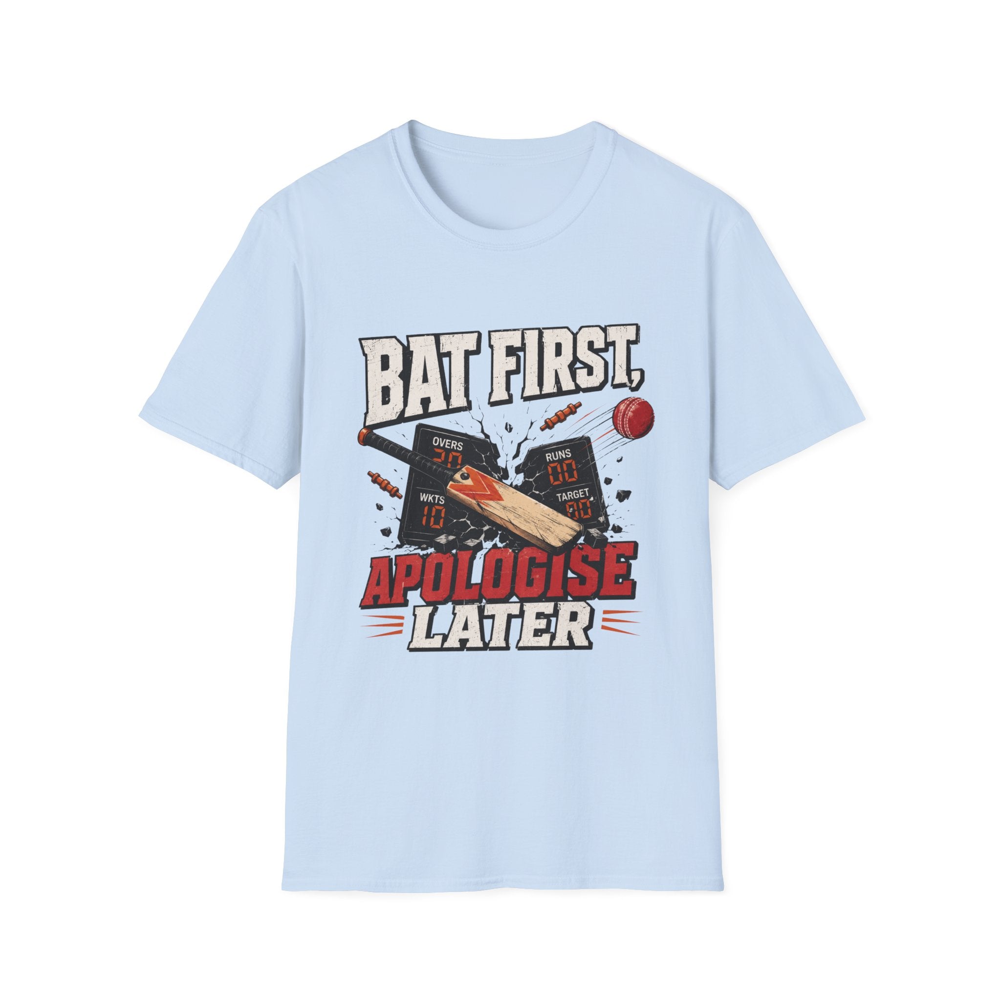 Bat First Apologise Later T-Shirt