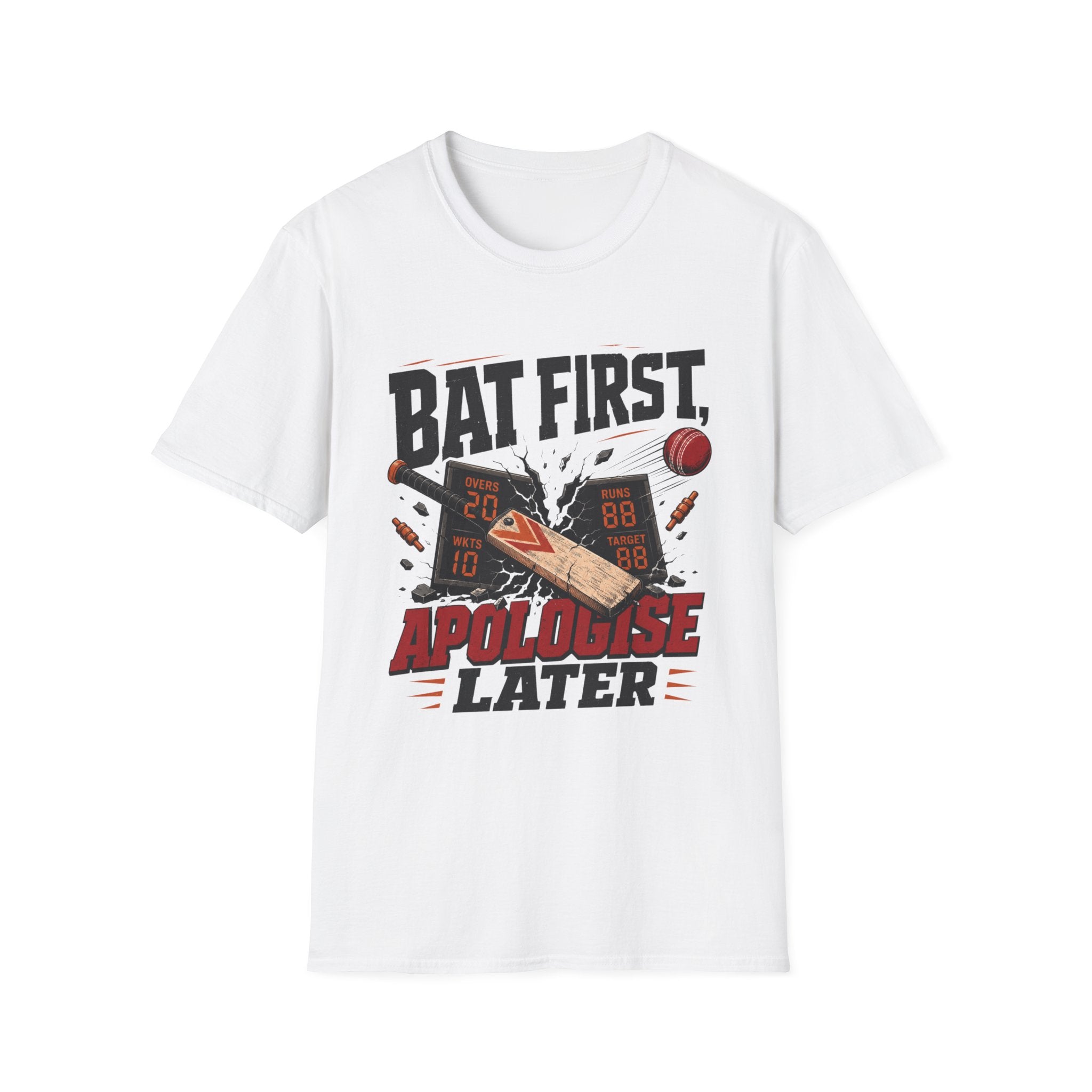 Bat First Apologise Later Alt T-Shirt