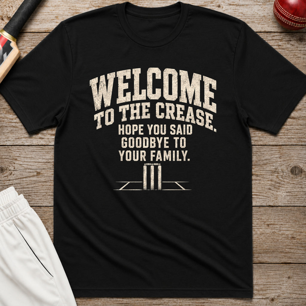 Welcome To The Crease T-Shirt - Black