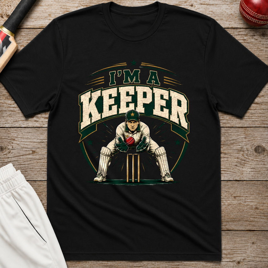 Im A Keeper T-Shirt - Black