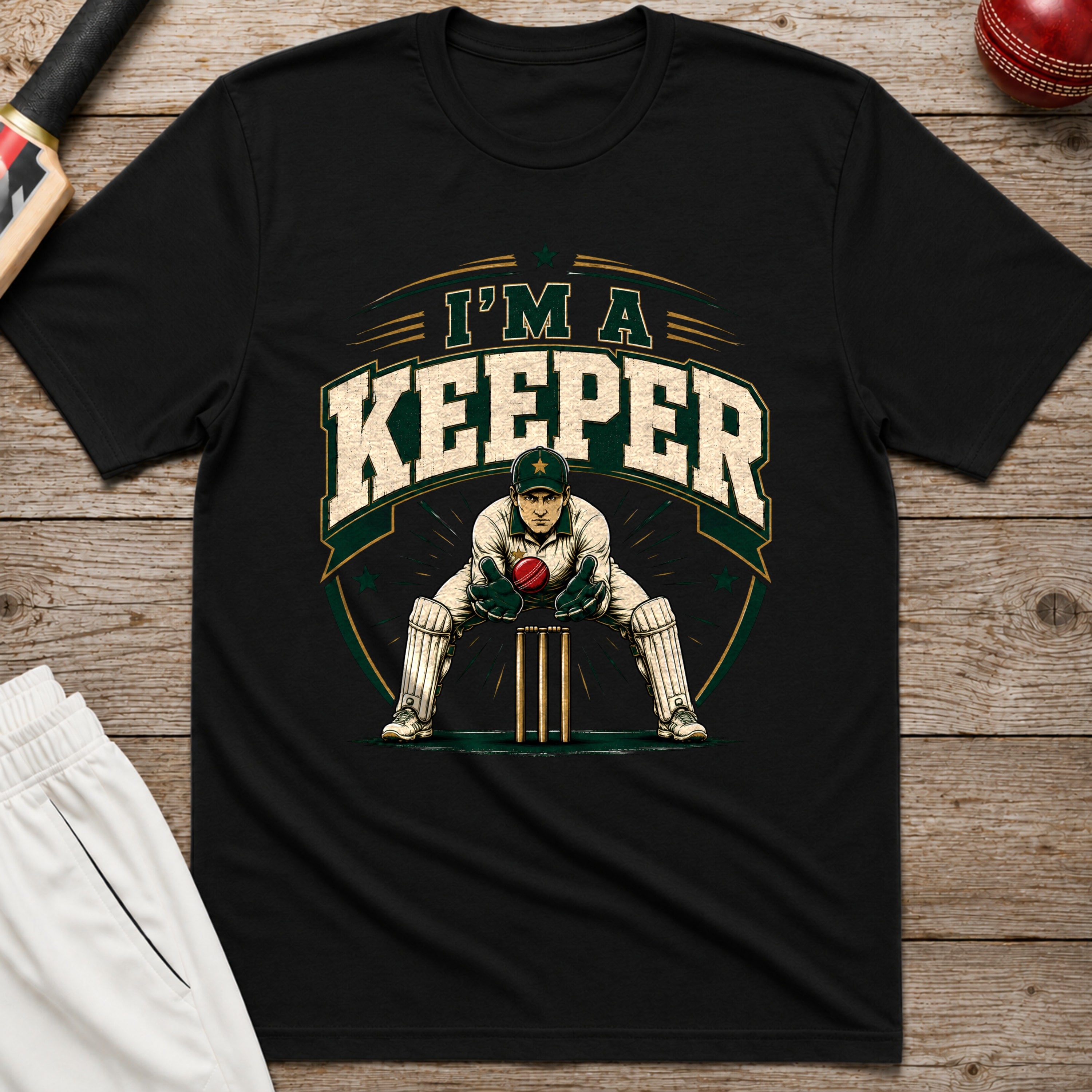 Im A Keeper T-Shirt - Black