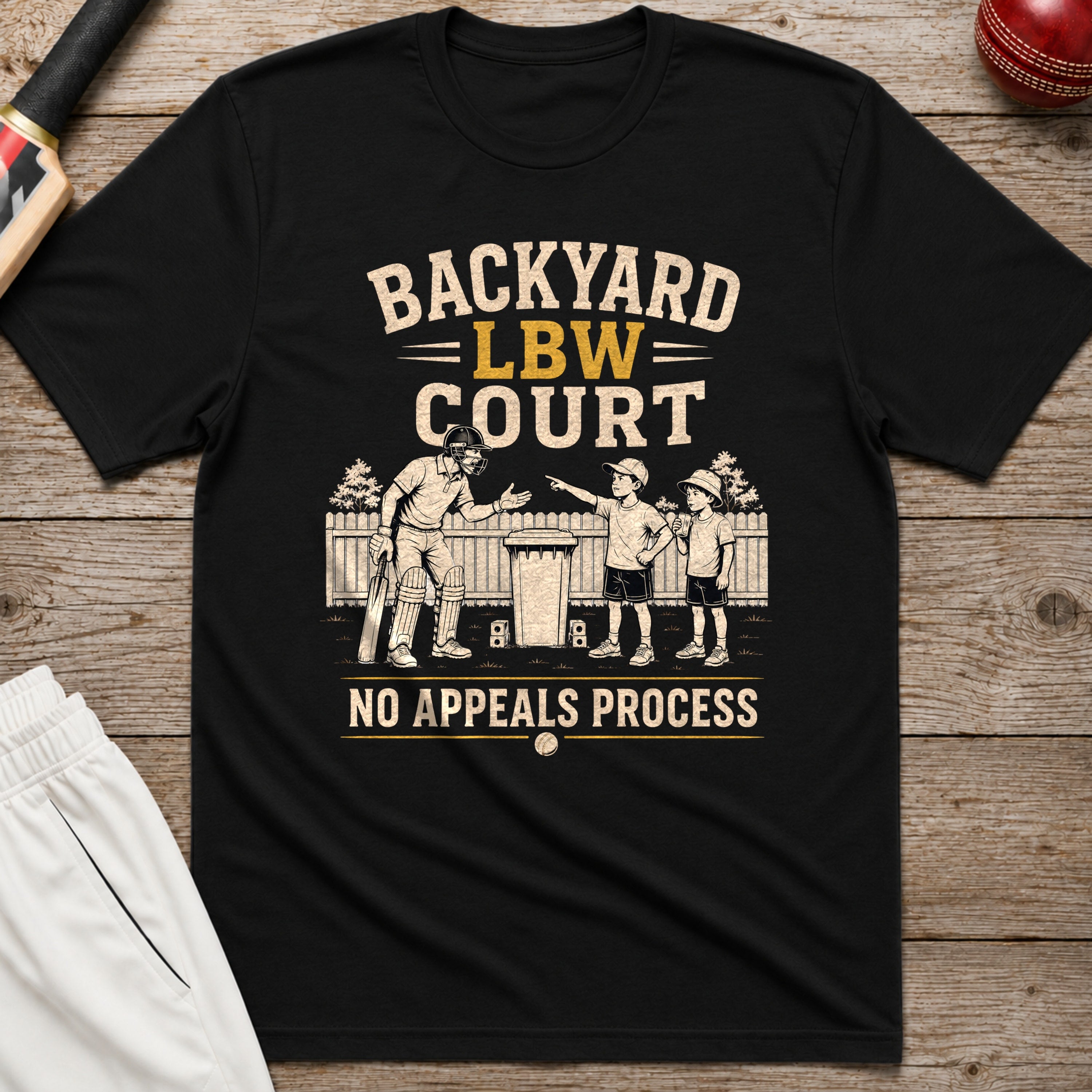 Backyard LBW Court T-Shirt - Black