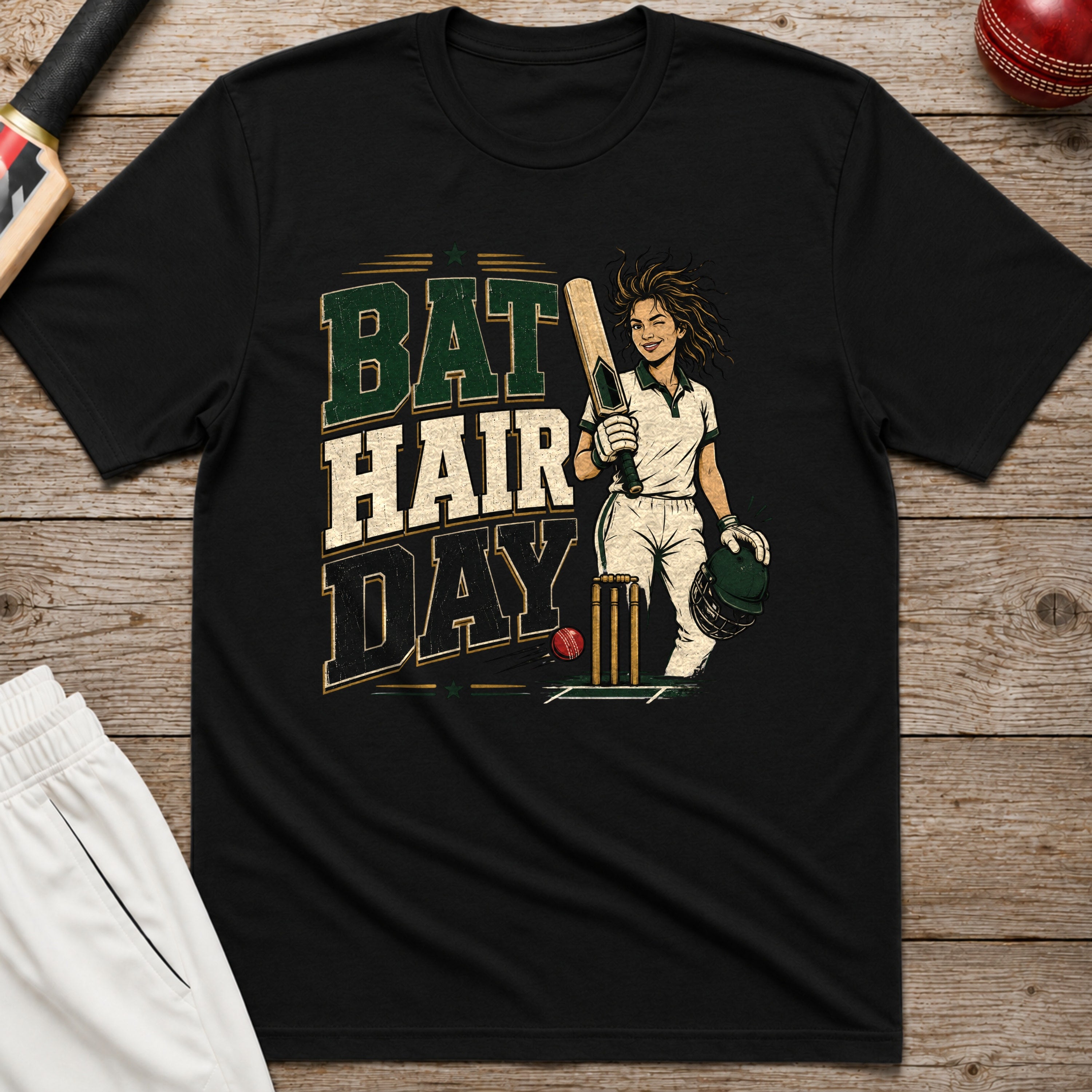 Bat Hair Day T-Shirt - Black