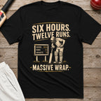 Six Hours Twelve Runs Massive Wrap T-Shirt - Black