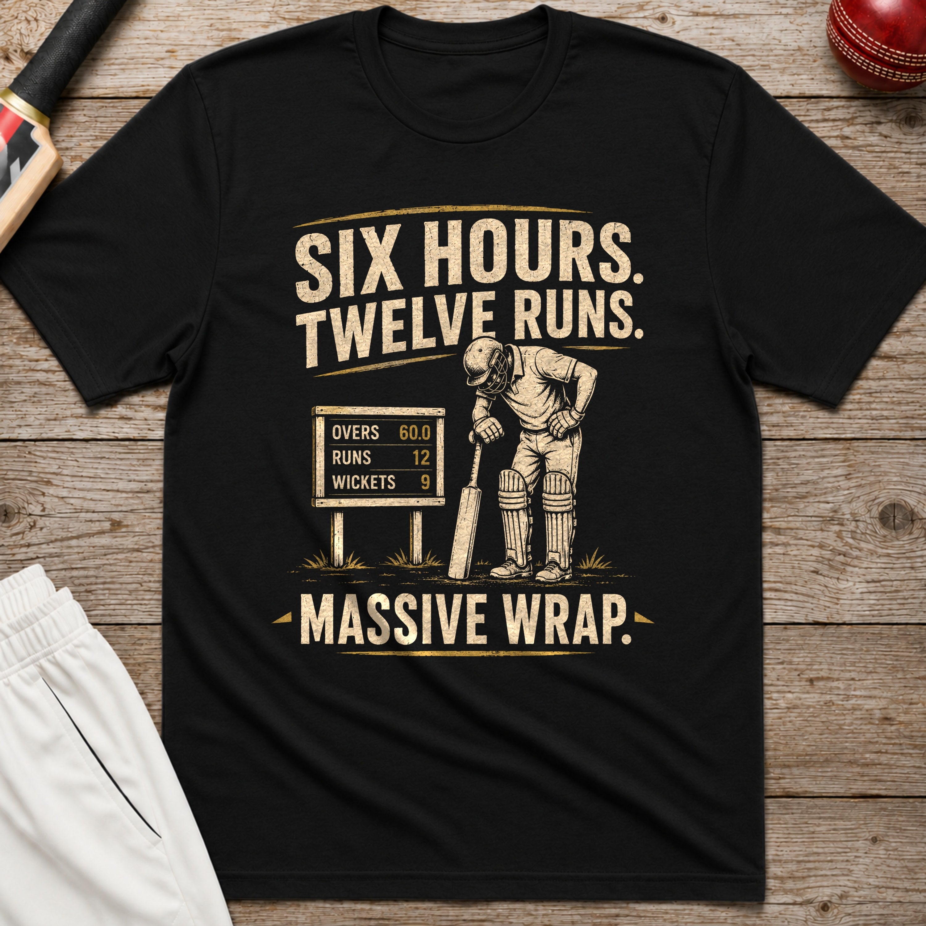 Six Hours Twelve Runs Massive Wrap T-Shirt - Black