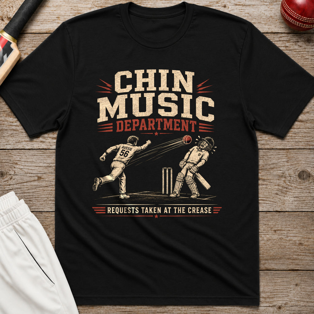 Chin Music Department T-Shirt - Black