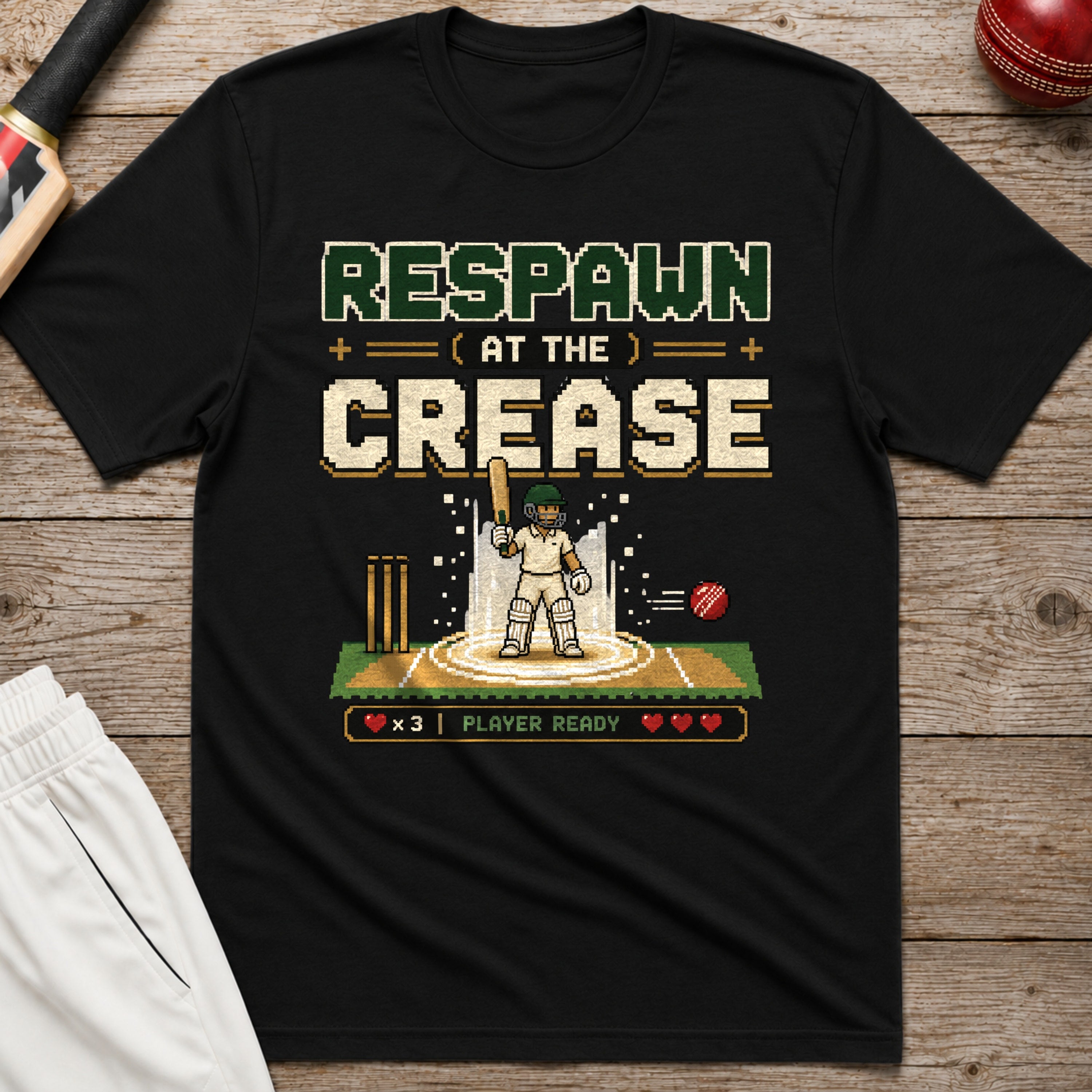 Respawn At The Crease T-Shirt - Black