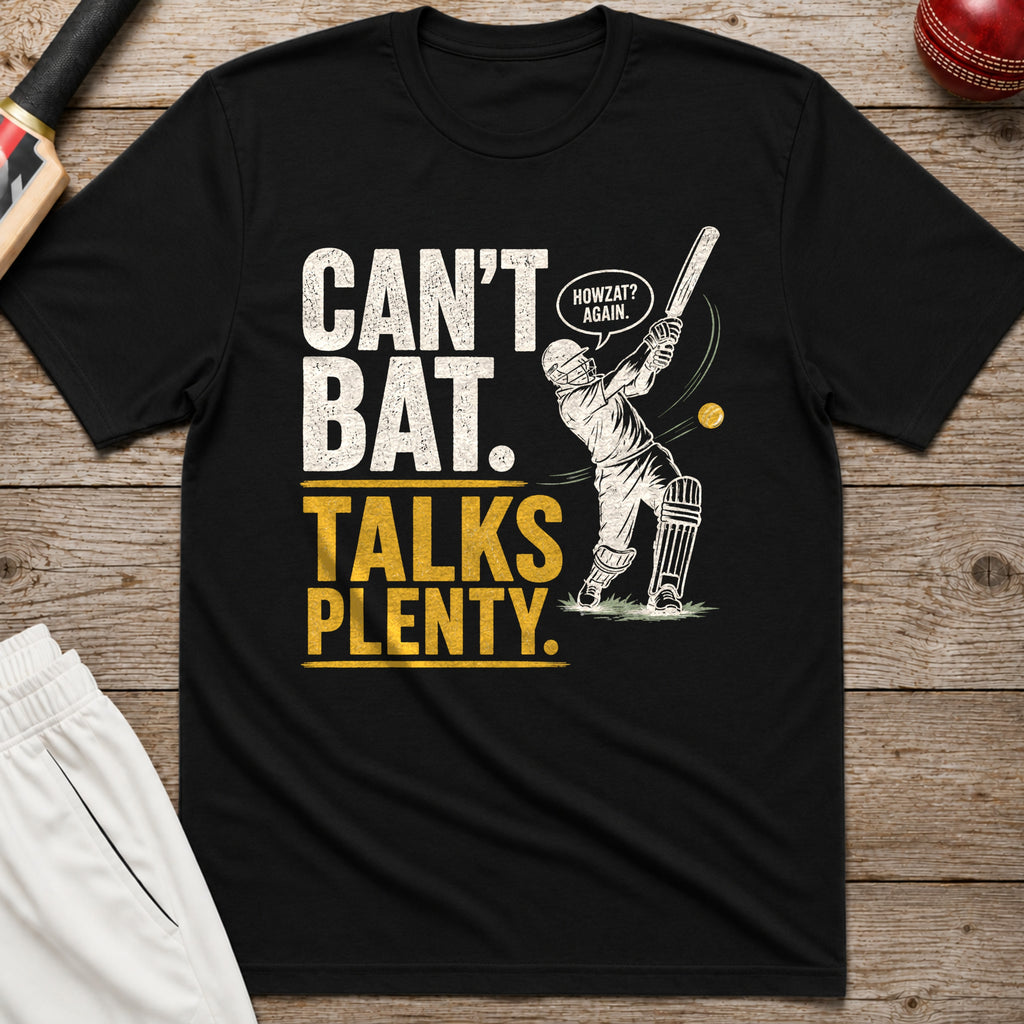 Cant Bat Talks Plenty T-Shirt - Black
