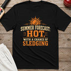 Summer Forecast Hot With A Chance Of Sledging T-Shirt - Black