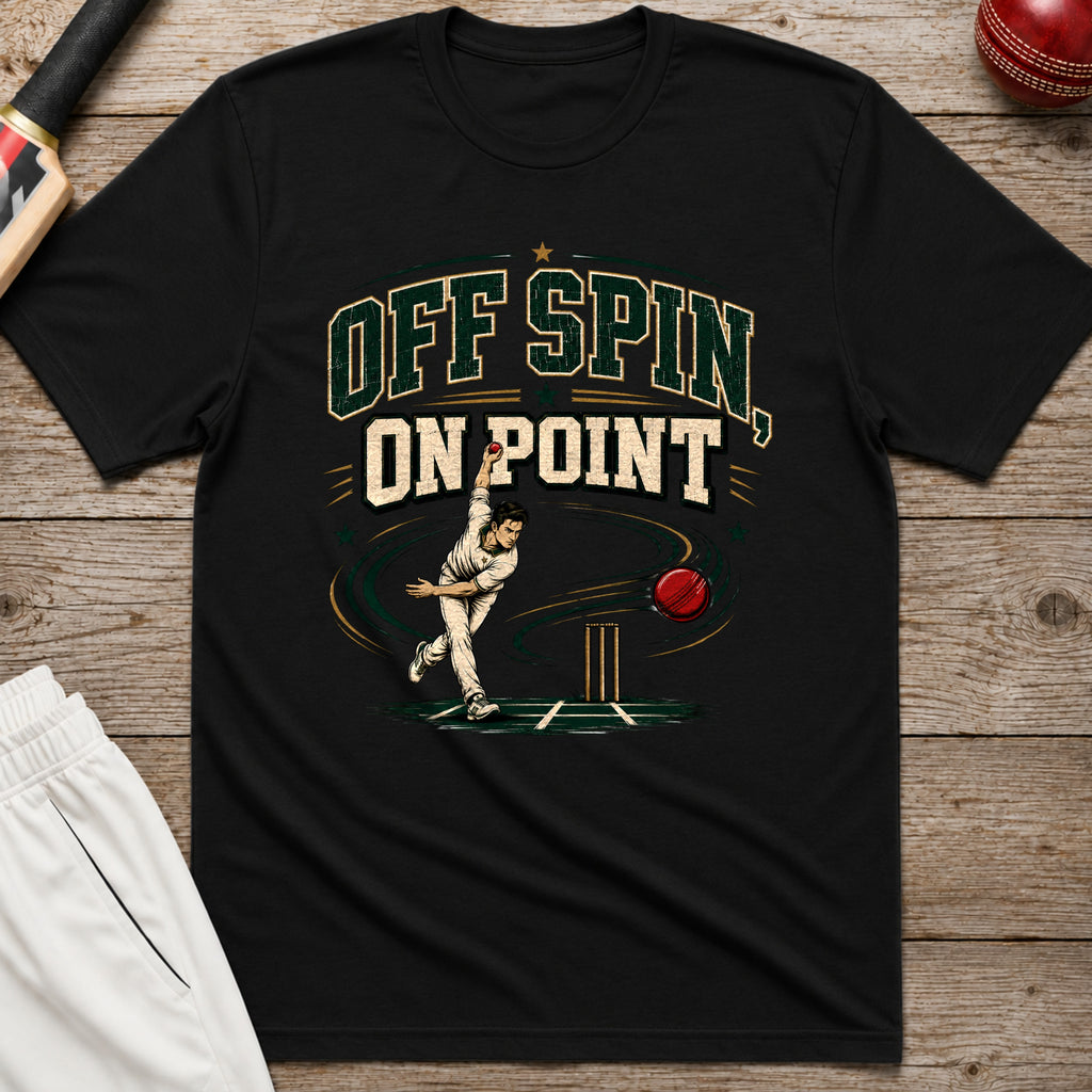 Off Spin On Point T-Shirt - Black