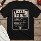 Backyard Test Match House Rules T-Shirt - Black