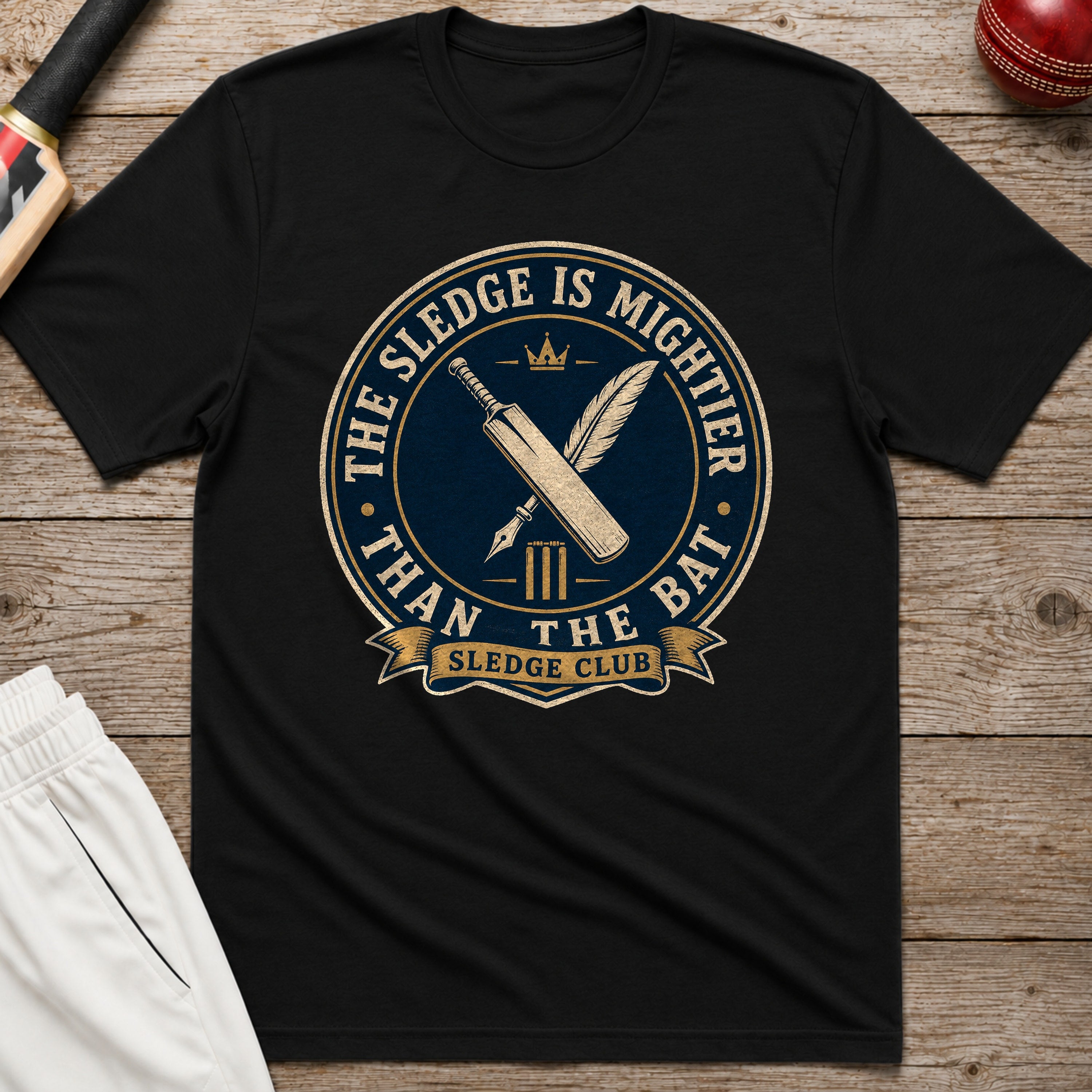 The Sledge Is Mightier Than The Bat T-Shirt - Black