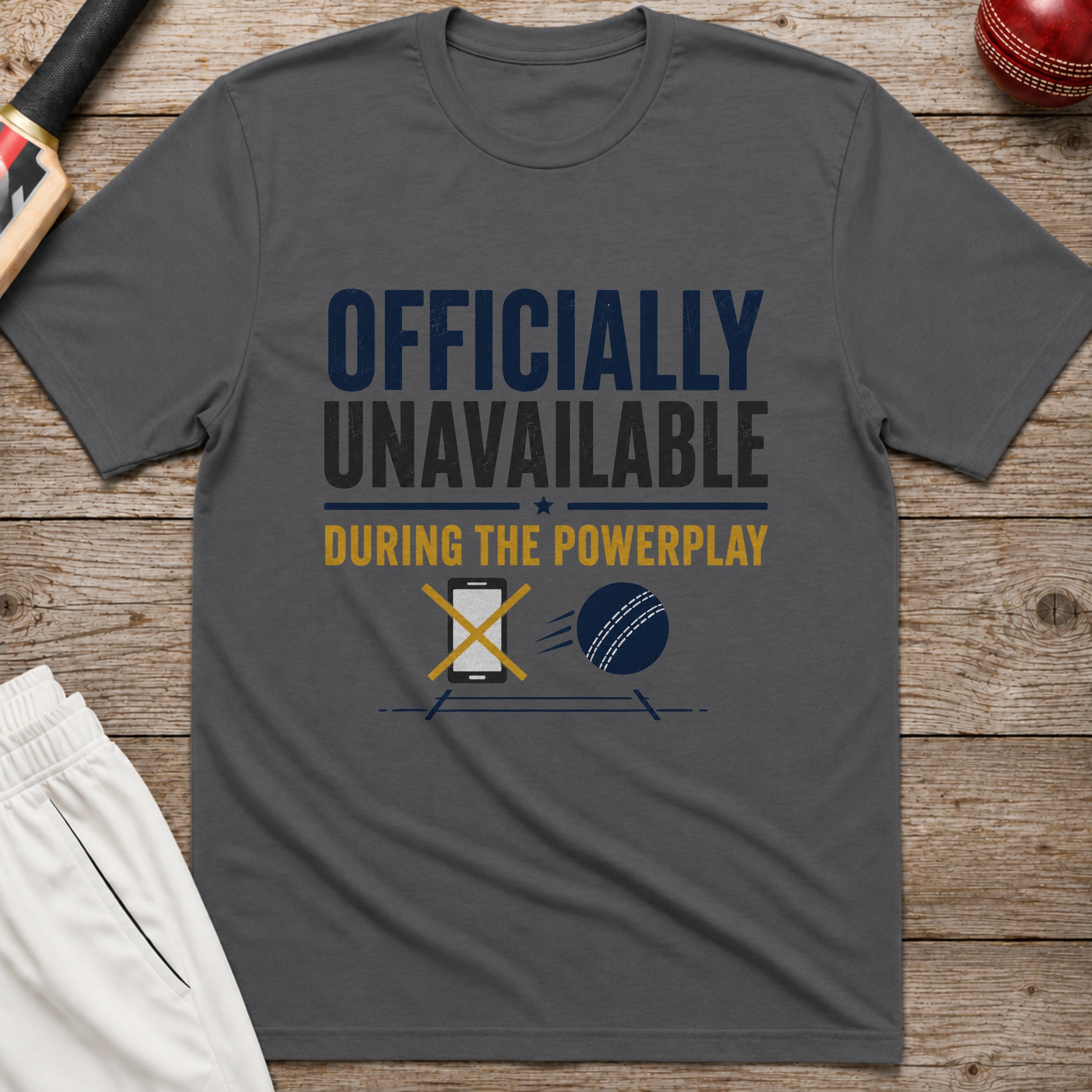 Officially Unavailable During The Powerplay T-Shirt - Charcoal