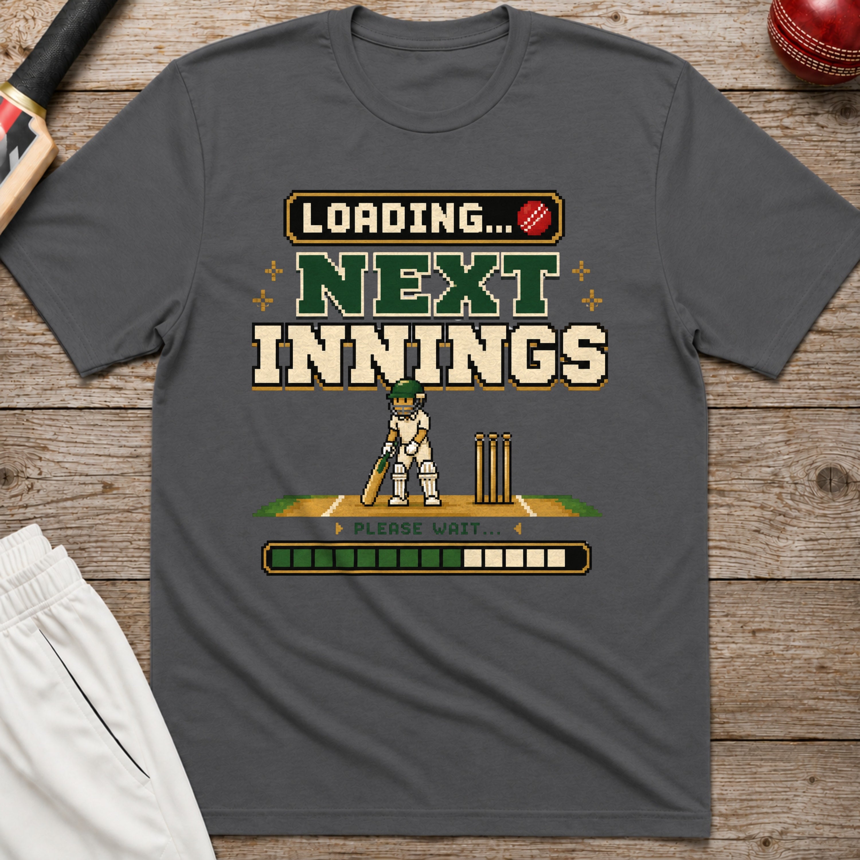 Loading Next Innings T-Shirt - Charcoal