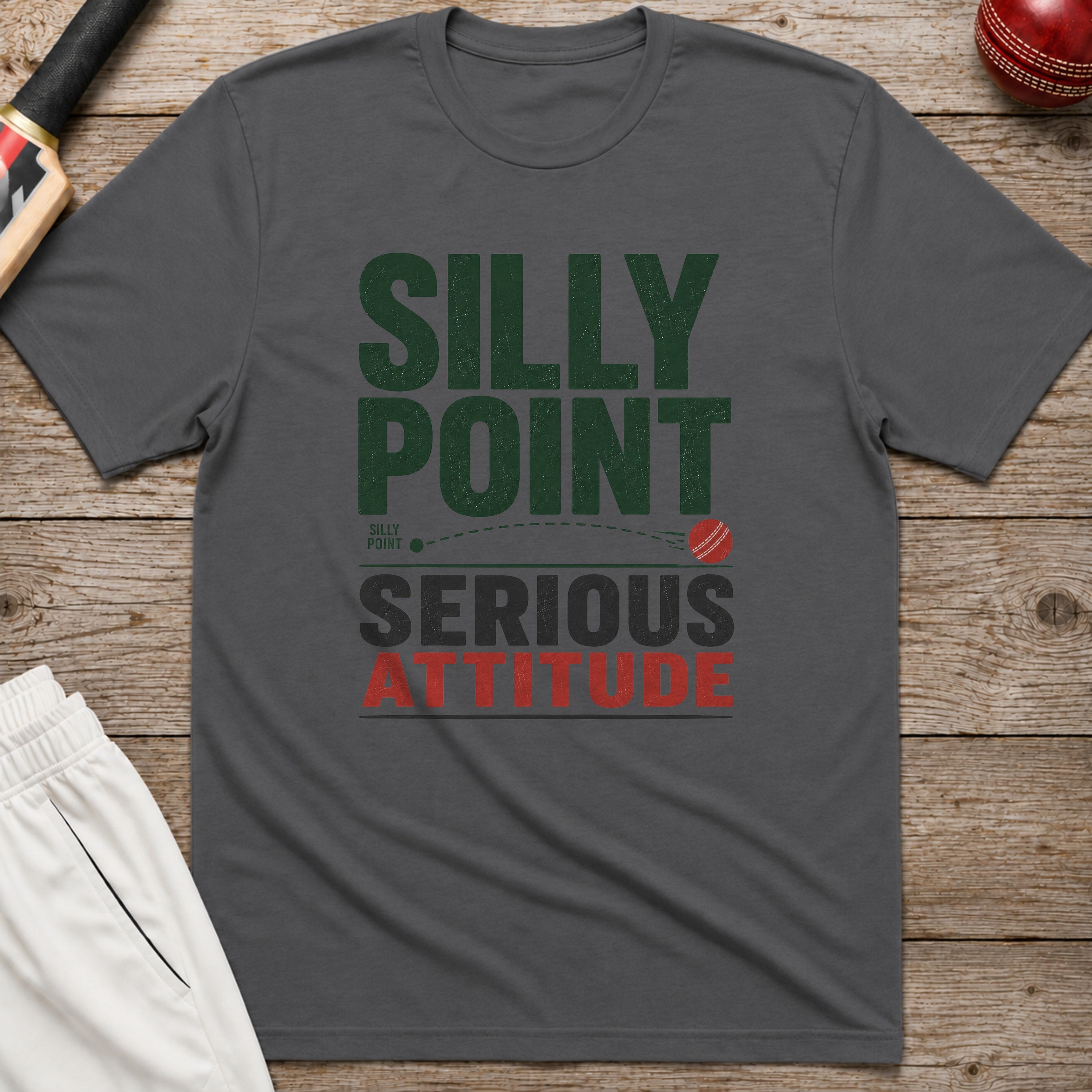 Silly Point Serious Attitude T-Shirt - Charcoal