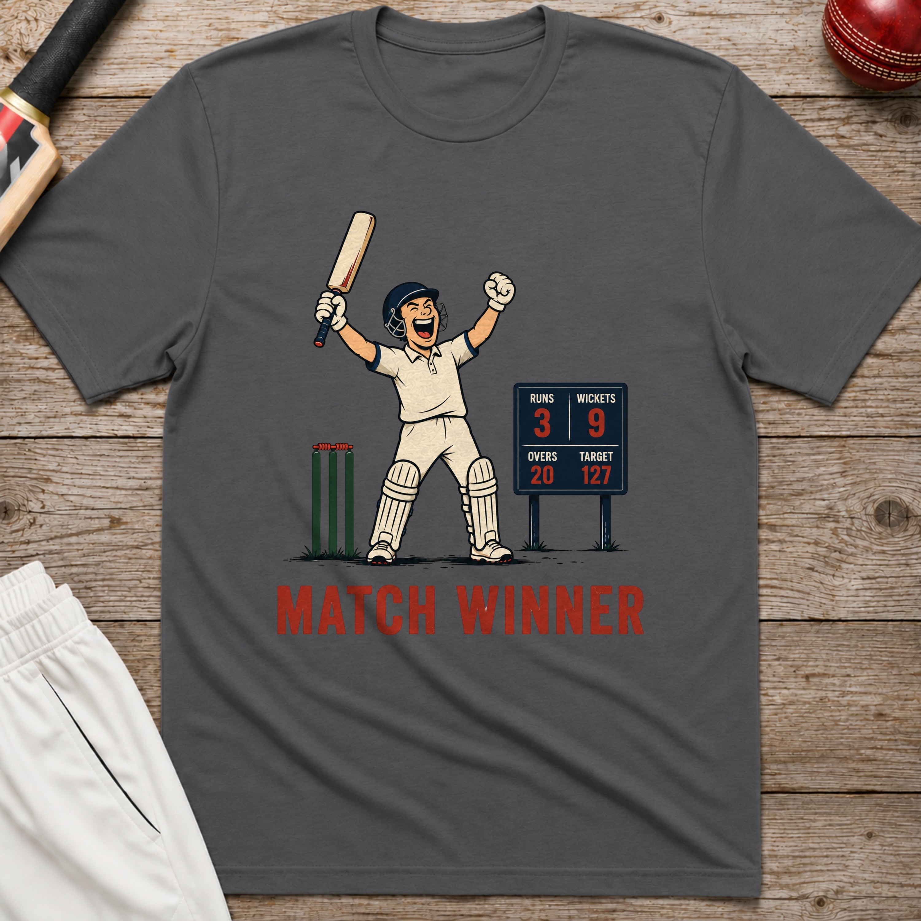Match Winner T-Shirt - Charcoal