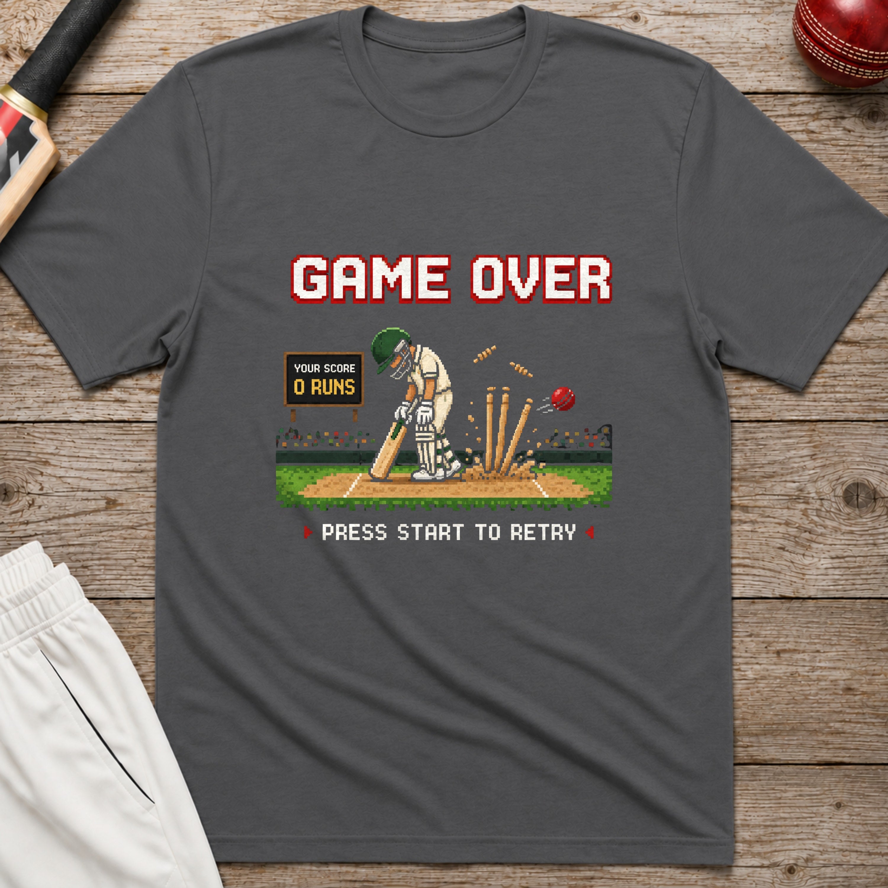 Game Over T-Shirt - Charcoal