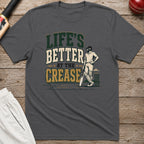 Lifes Better At The Crease T-Shirt - Charcoal