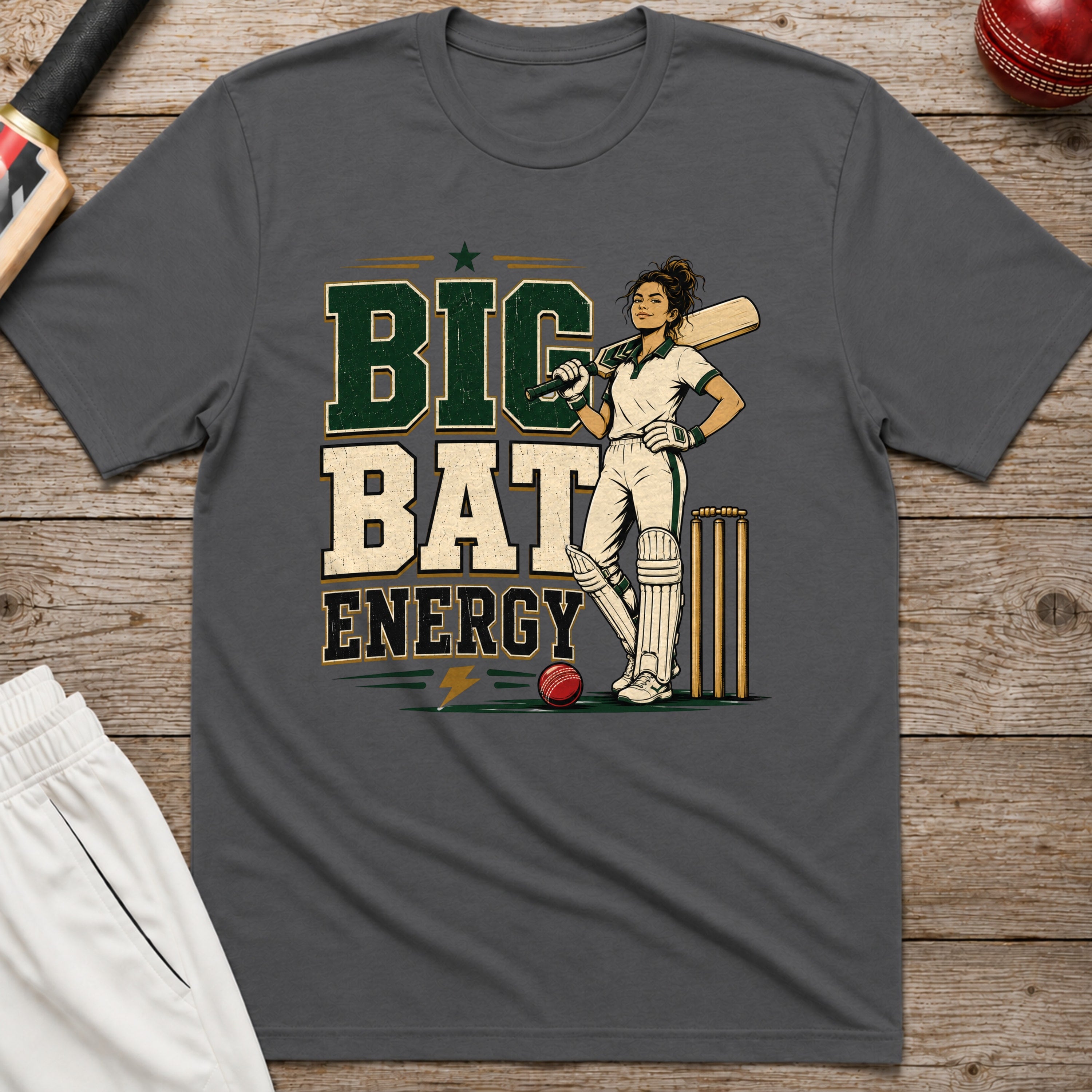Big Bat Energy T-Shirt - Charcoal