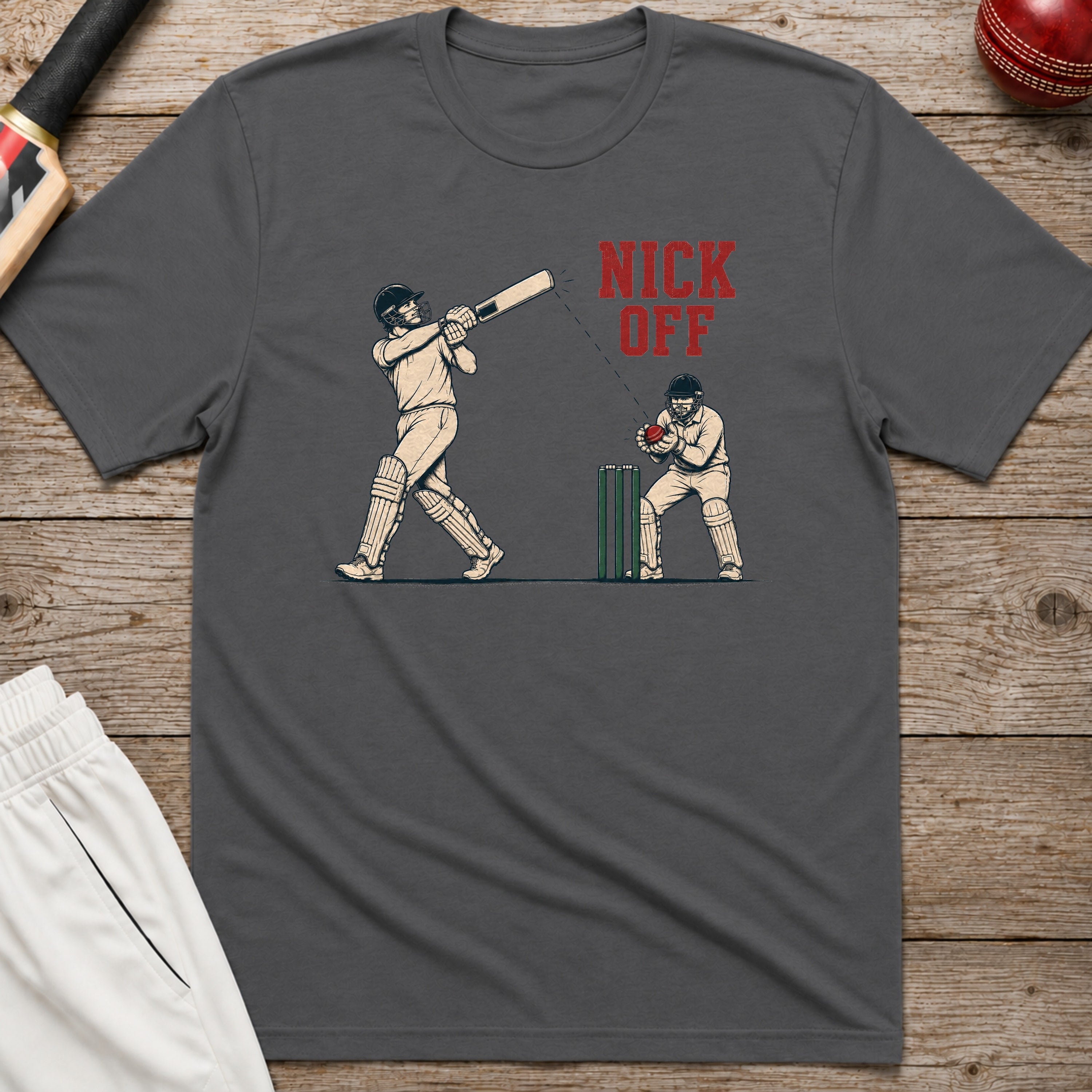 Nick Off T-Shirt - Charcoal