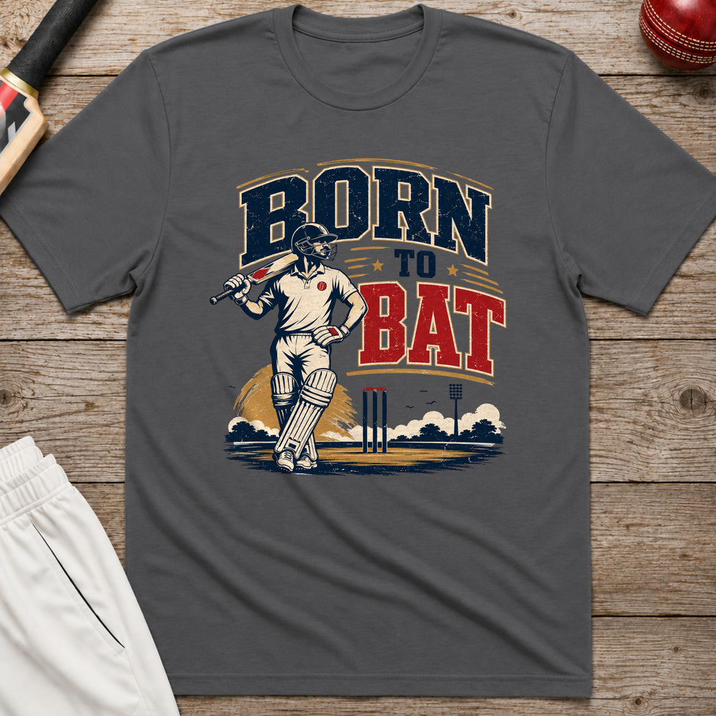 Born To Bat T-Shirt - Charcoal