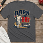 Born To Bat T-Shirt - Charcoal