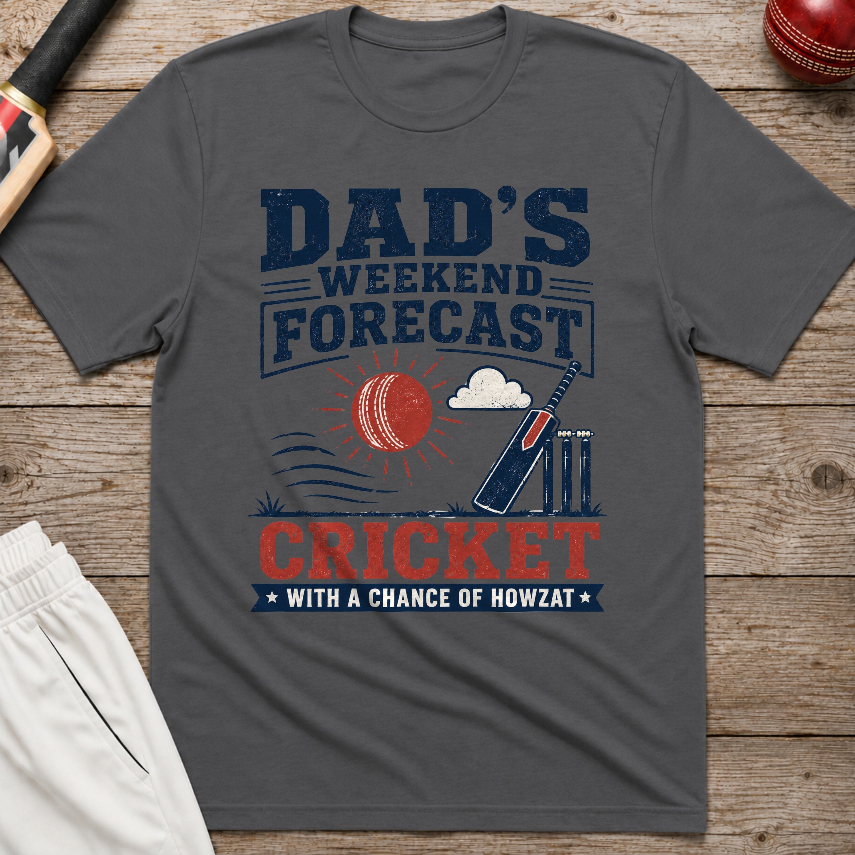 Dads Weekend Forecast T-Shirt - Charcoal