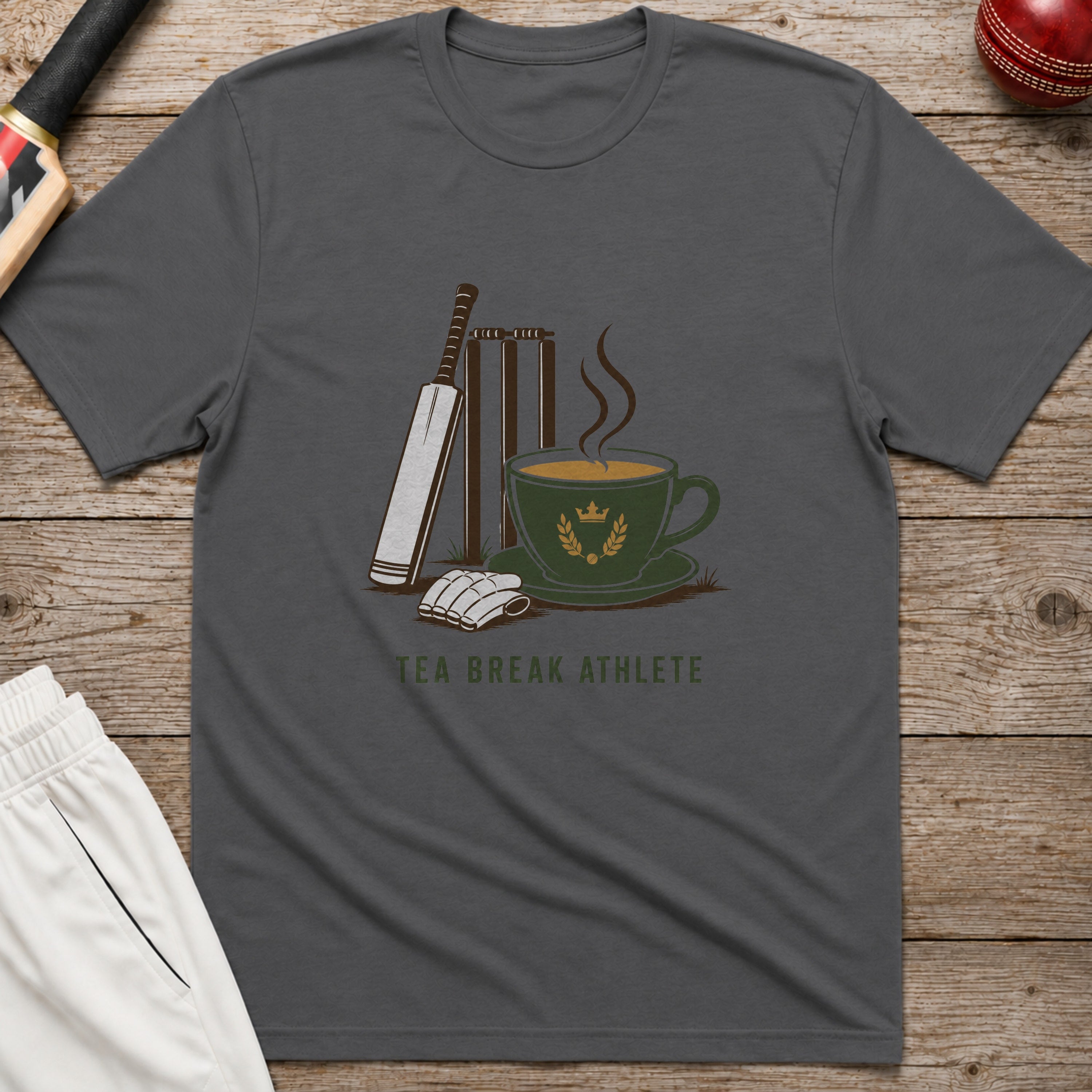 Tea Break Athlete T-Shirt - Charcoal