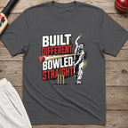 Built Different Bowled Straight T-Shirt - Charcoal