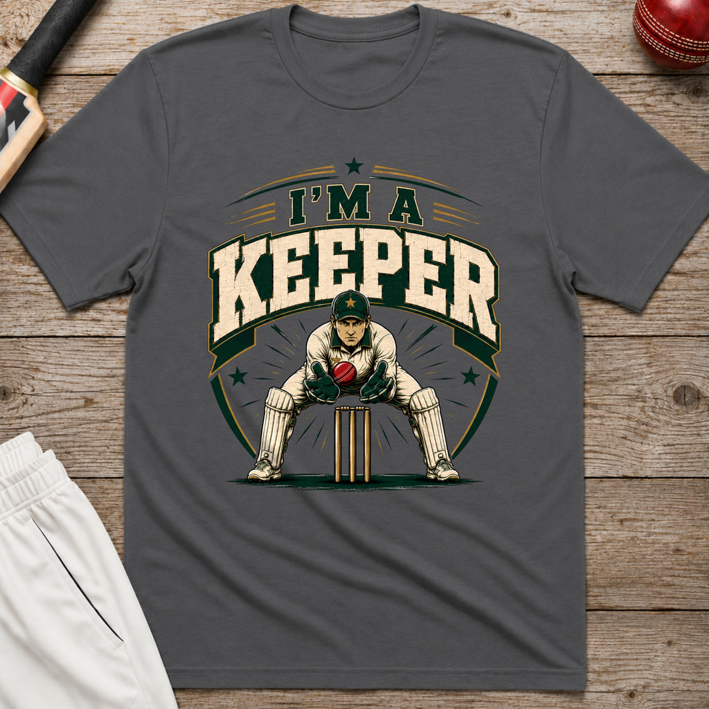 Im A Keeper T-Shirt - Charcoal