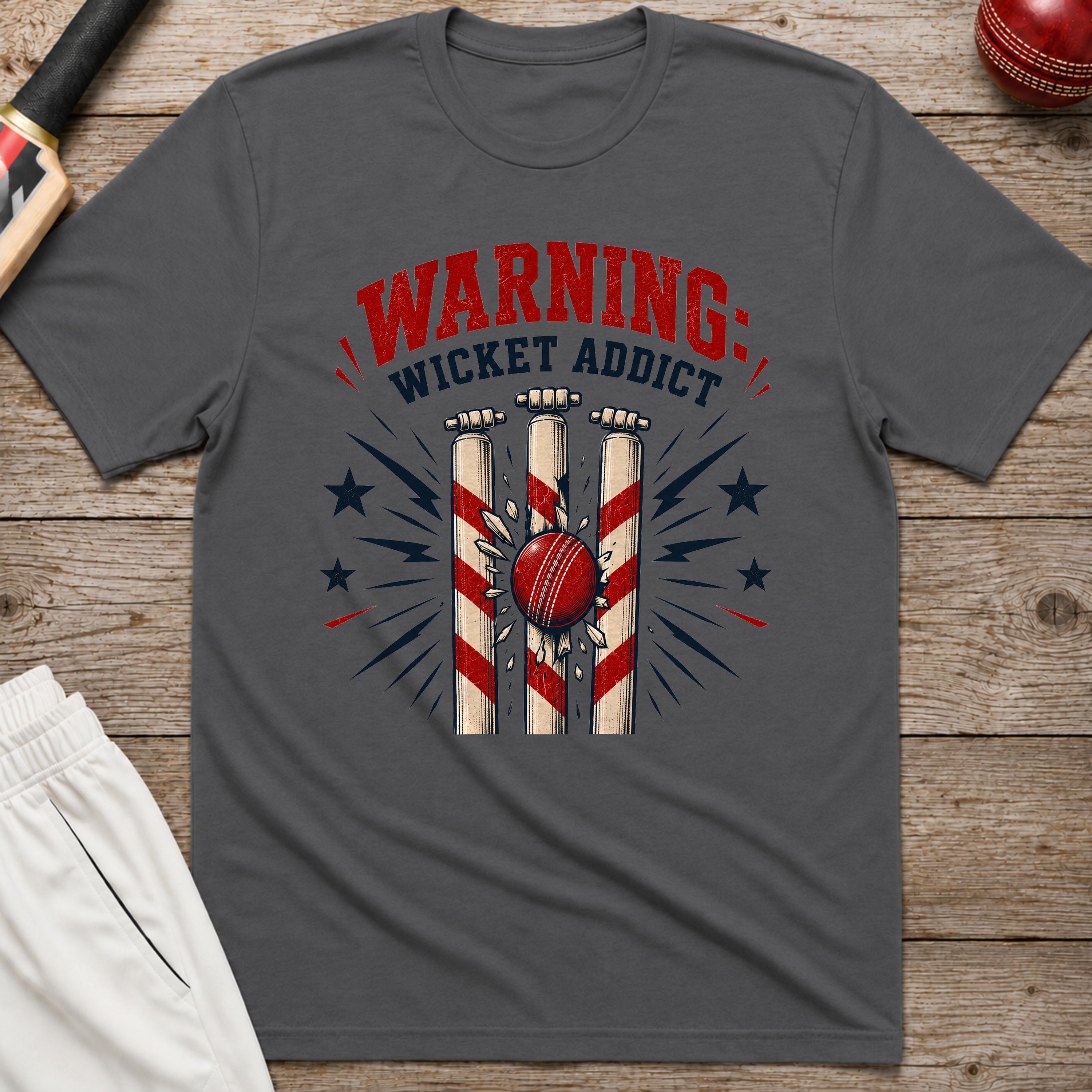 Wicket Addict T-Shirt - Charcoal