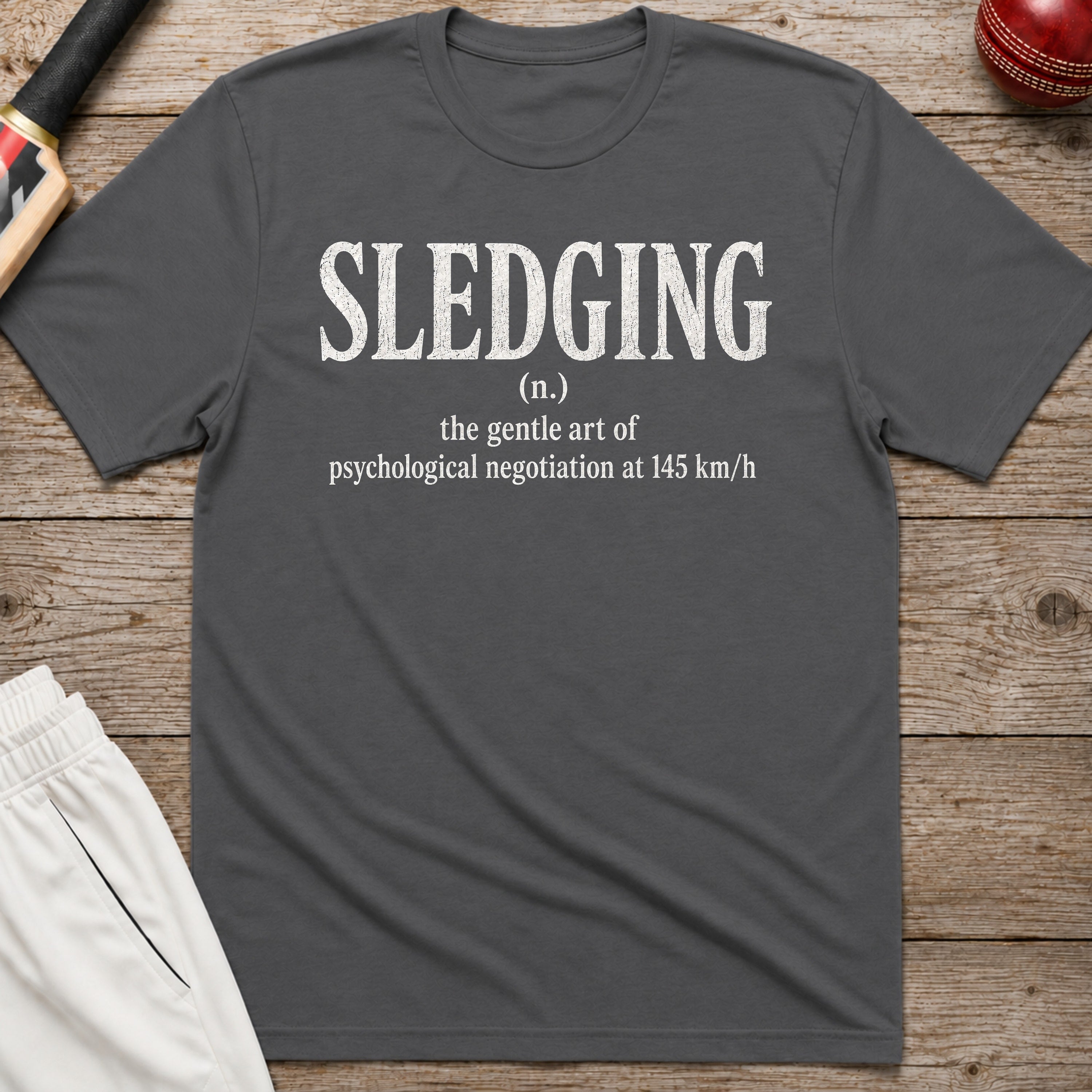 Sledging The Gentle Art Of Psychological Negotiation T-Shirt - Charcoal