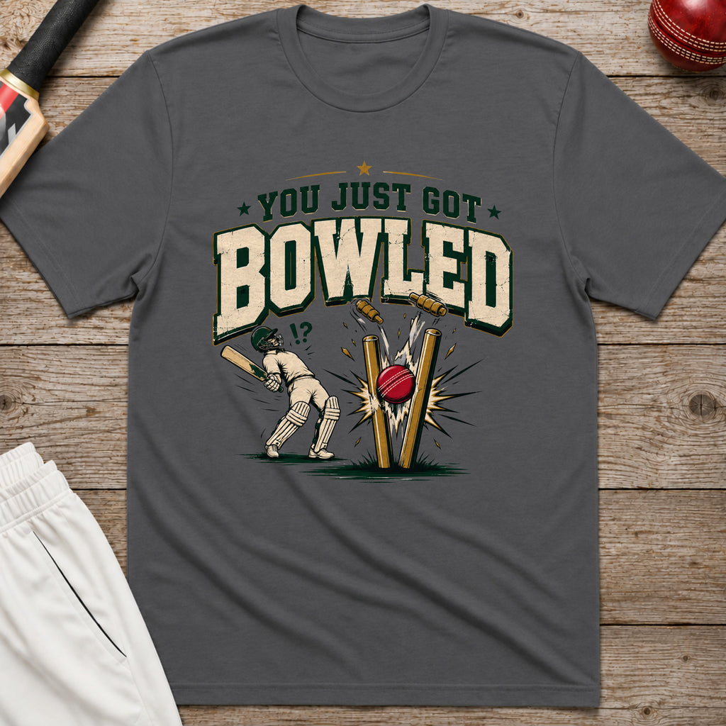 You Just Got Bowled T-Shirt - Charcoal
