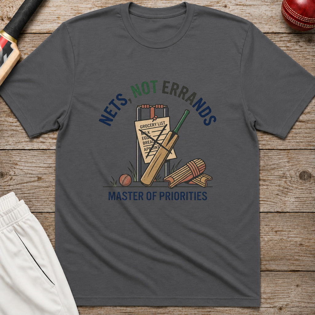 Nets Not Errands T-Shirt - Charcoal