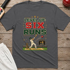 Level Up Six Runs T-Shirt - Charcoal