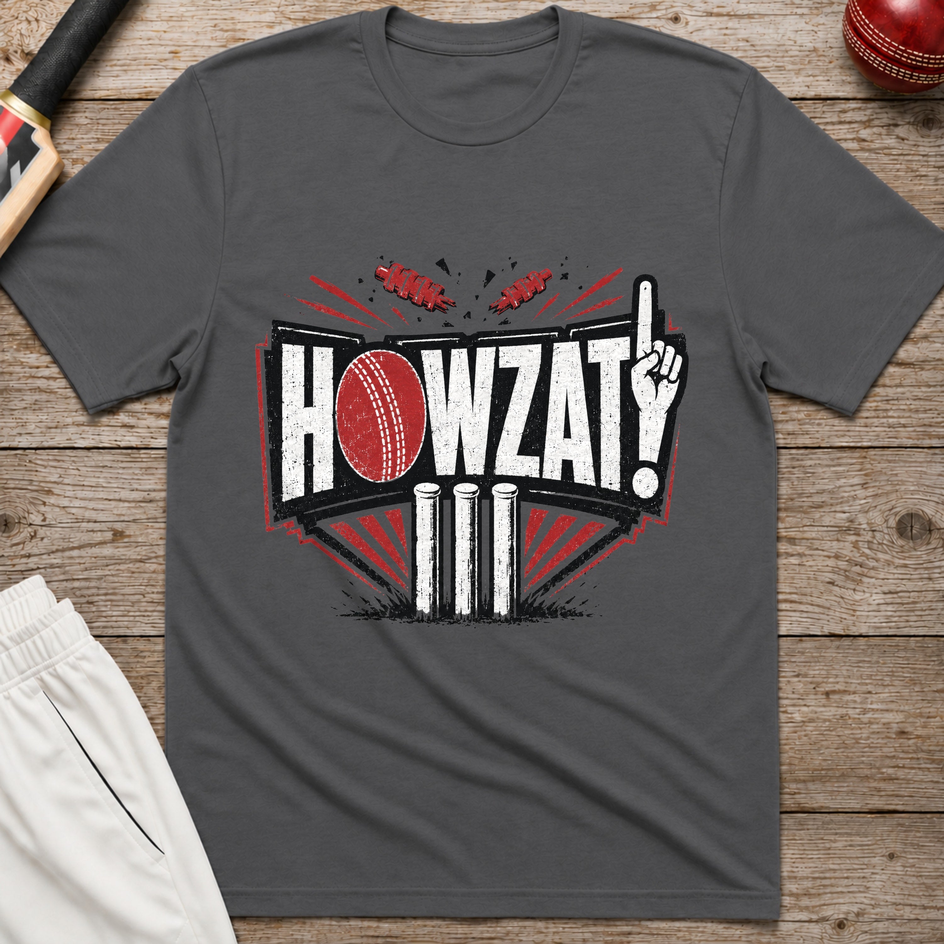 Howzat T-Shirt - Charcoal