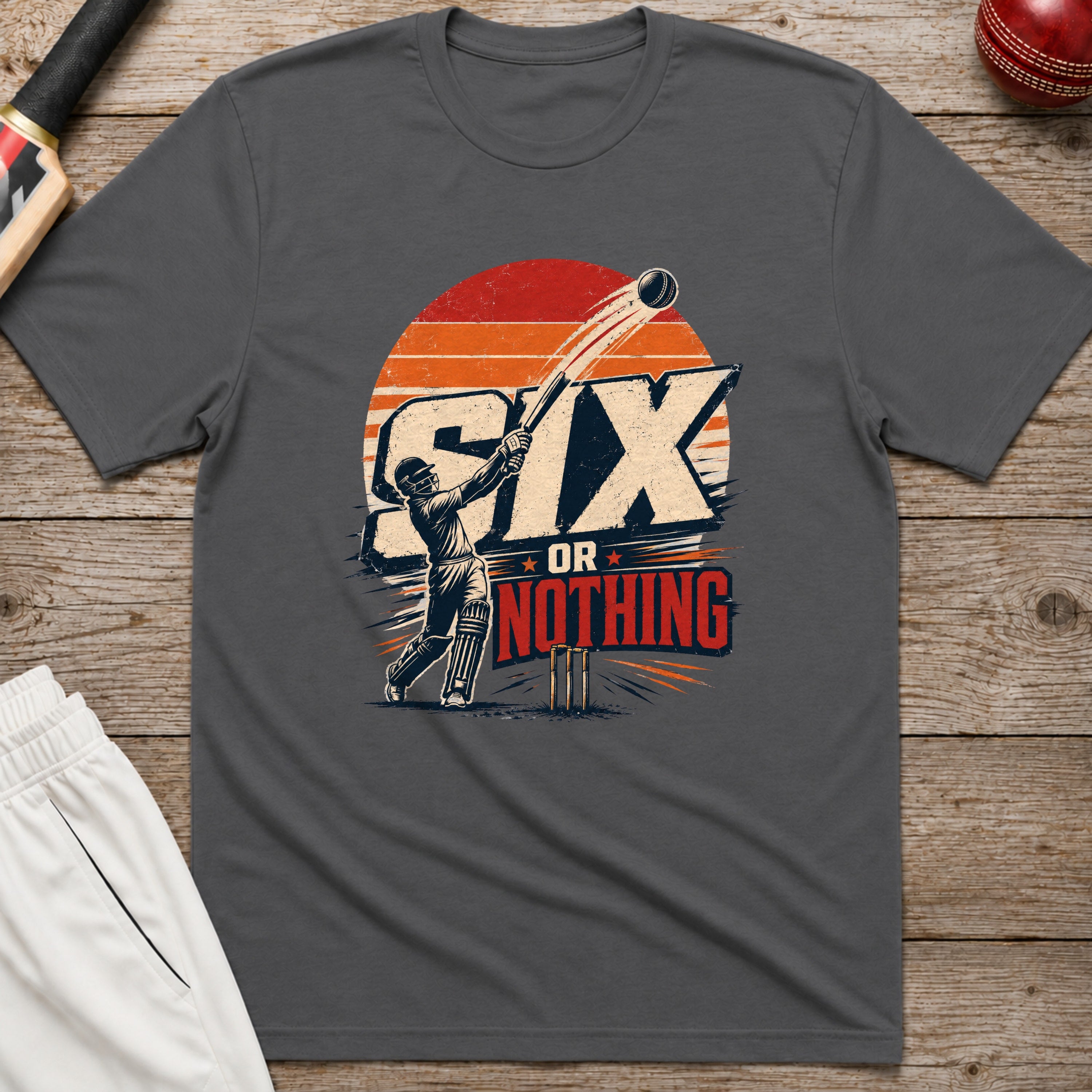 Six Or Nothing T-Shirt - Charcoal