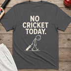 No Cricket Today T-Shirt - Charcoal