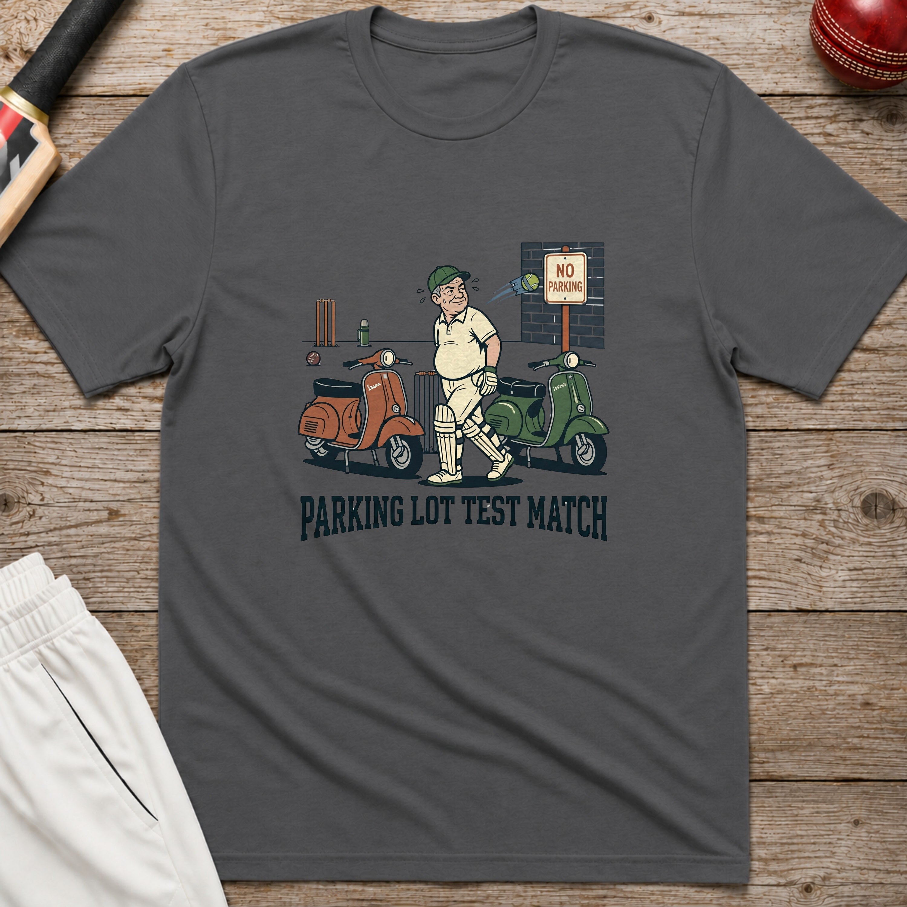 Parking Lot Test Match T-Shirt - Charcoal