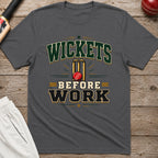 Wickets Before Work T-Shirt - Charcoal