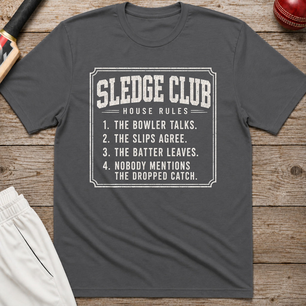 Sledge Club House Rules T-Shirt - Charcoal