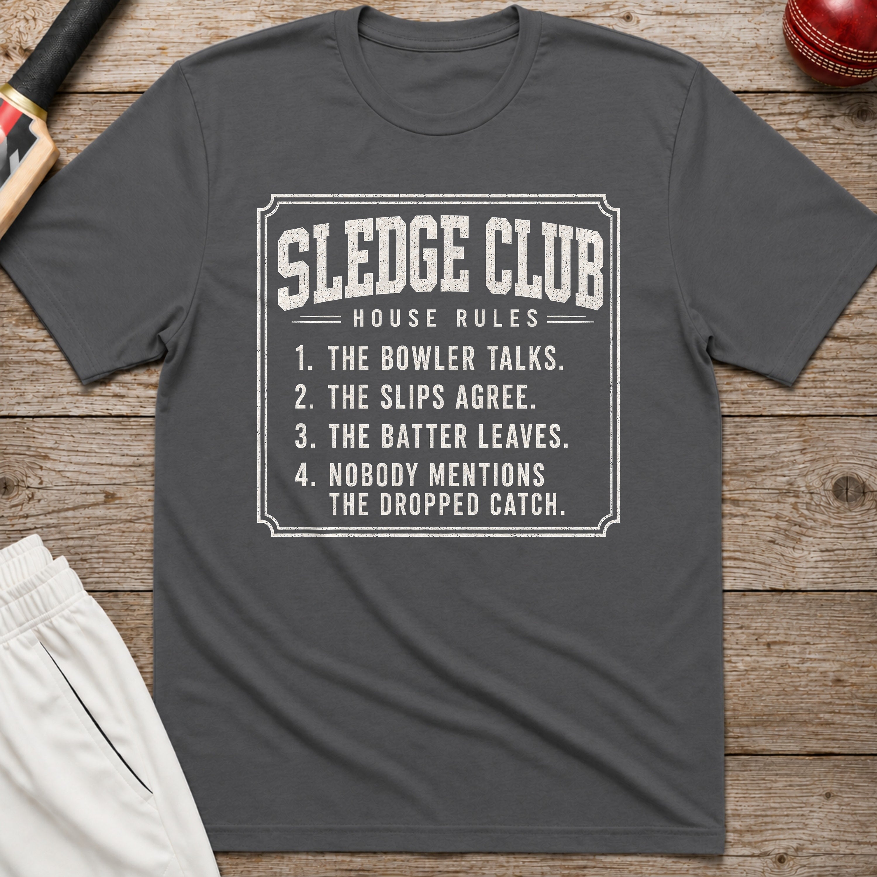 Sledge Club House Rules T-Shirt - Charcoal