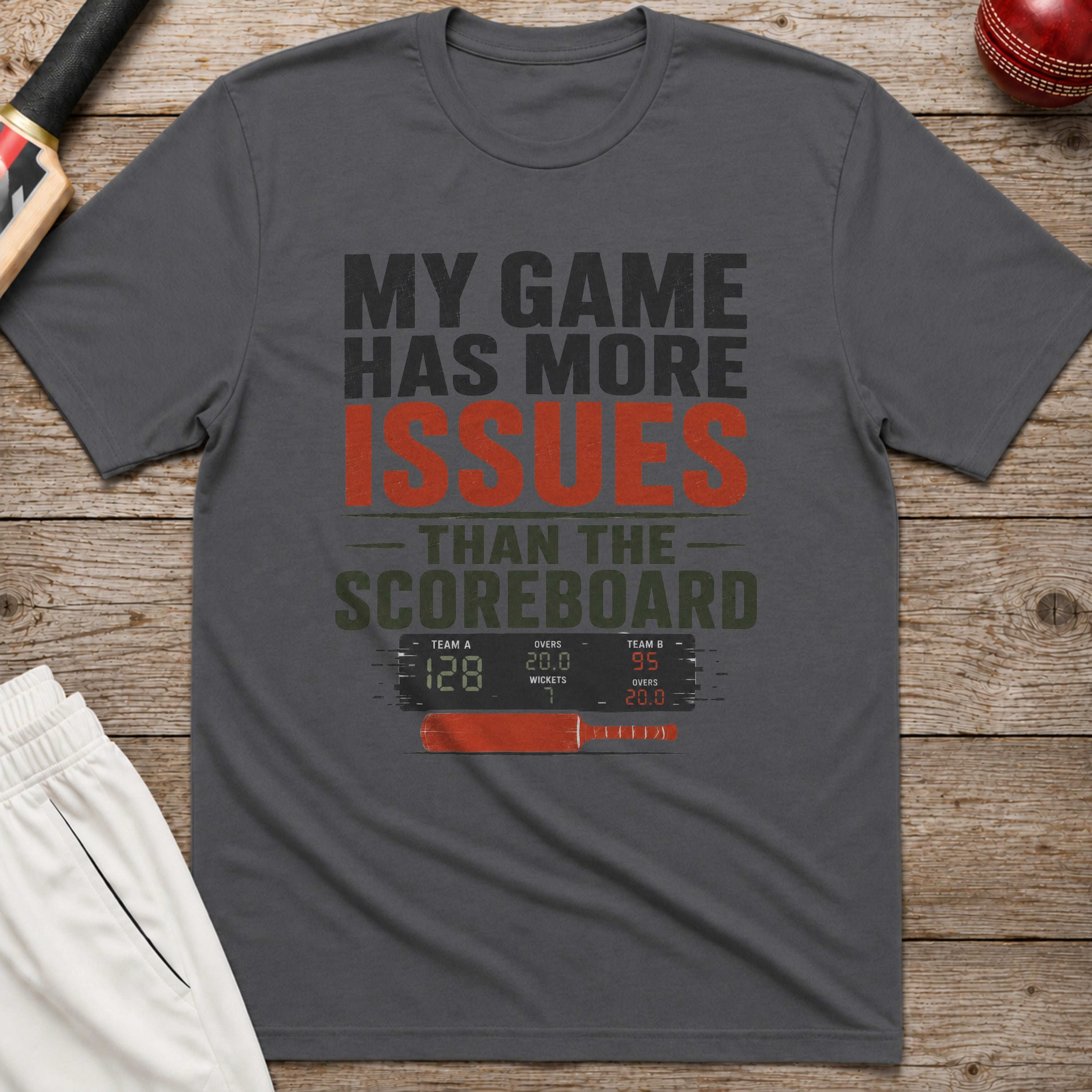 My Game Has More Issues Than The Scoreboard T-Shirt - Charcoal