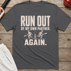 Run Out By My Own Partner Again T-Shirt - Charcoal