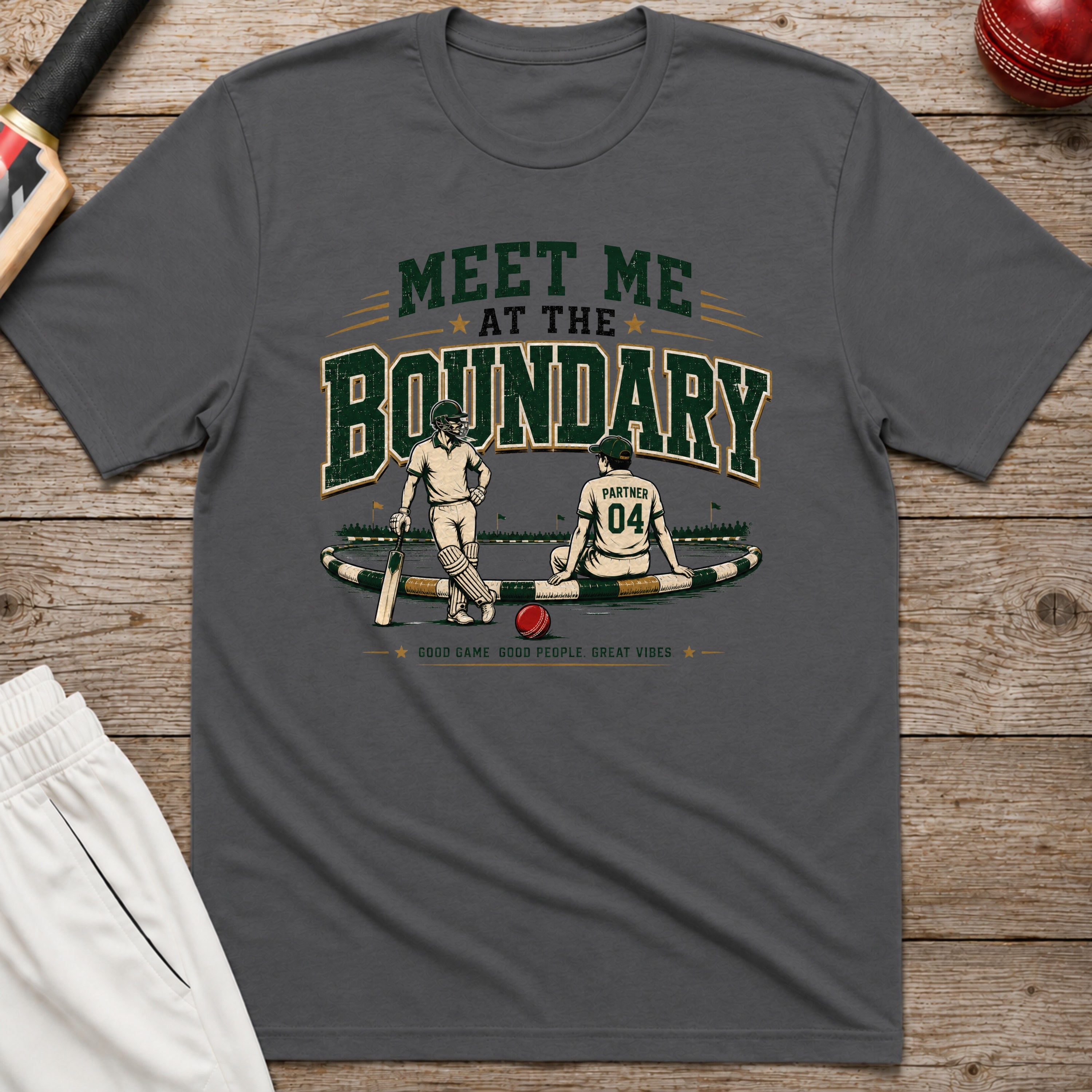 Meet Me At The Boundary T-Shirt - Charcoal