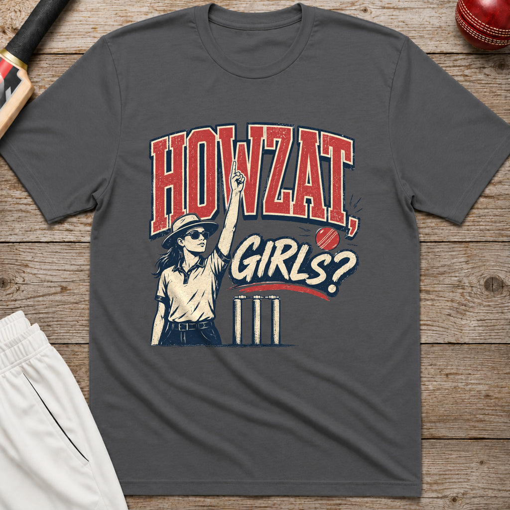 Howzat Girls T-Shirt - Charcoal