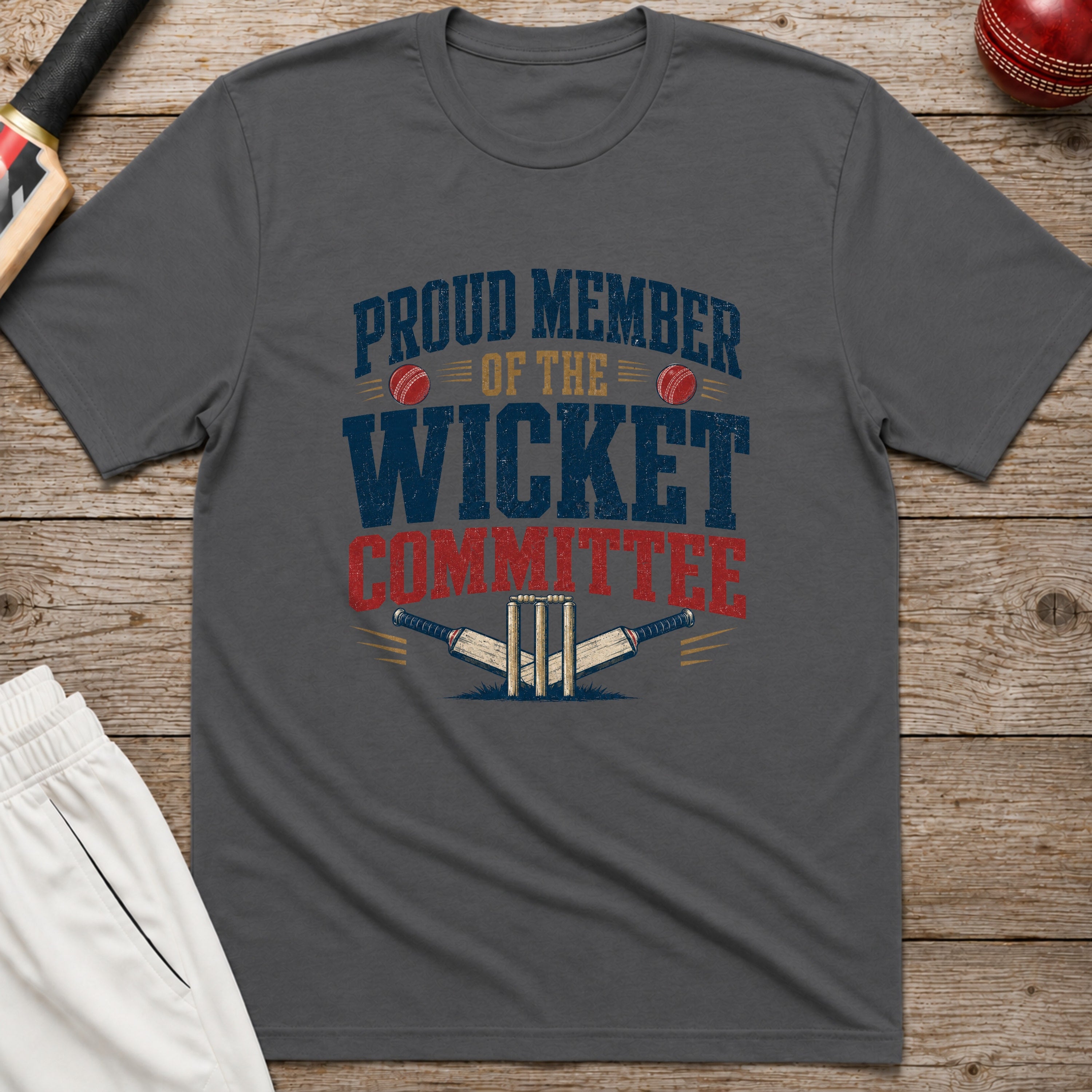 Proud Member Of The Wicket Committee T-Shirt - Charcoal